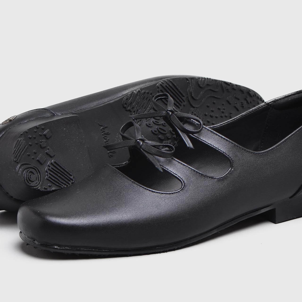 Madison Flat Shoes Genuine Leather Black - Image 3