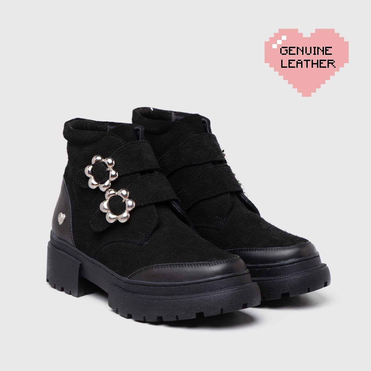 Fatmara Boots Genuine Suede Black