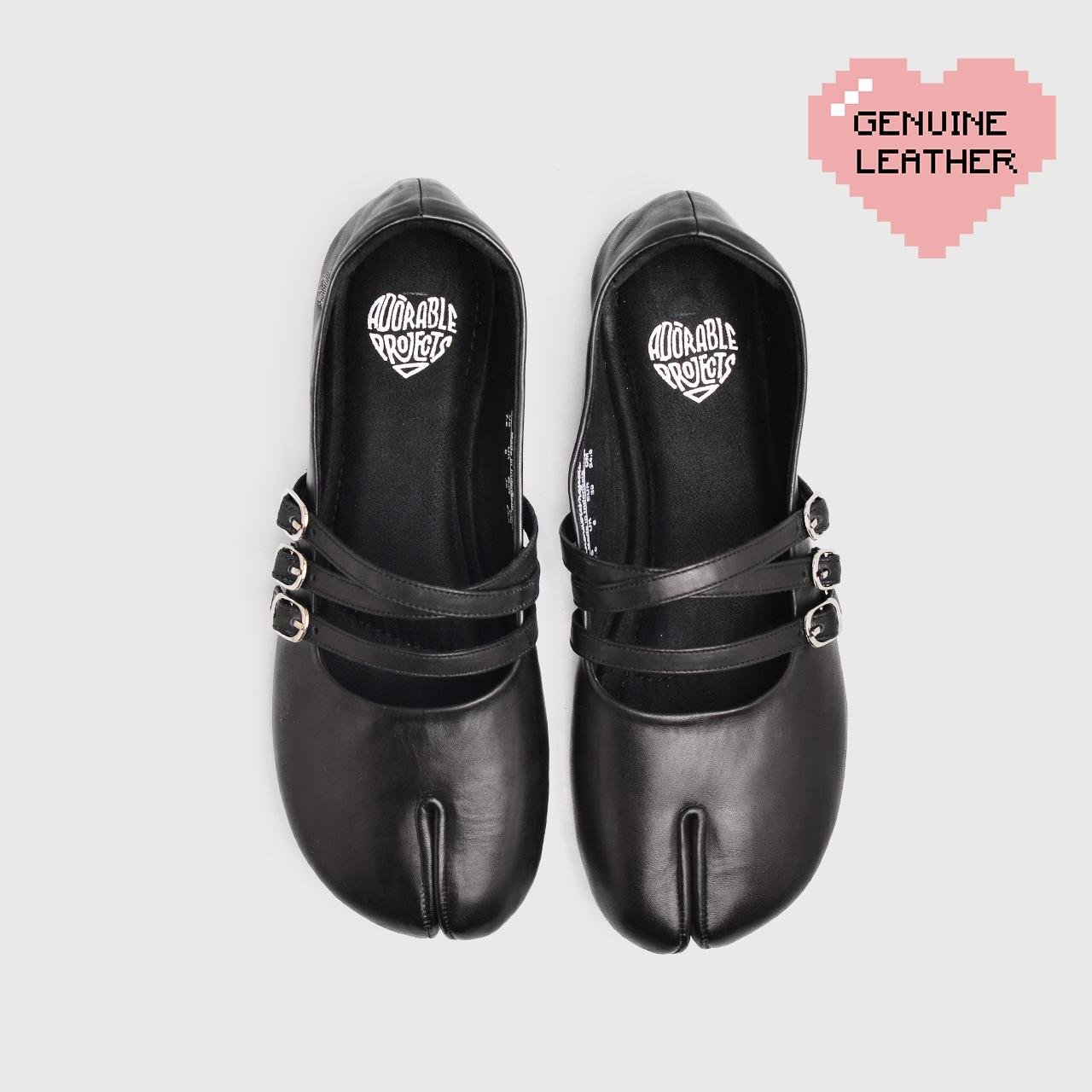 Melanie Flatshoes Genuine Leather Black - Image 4