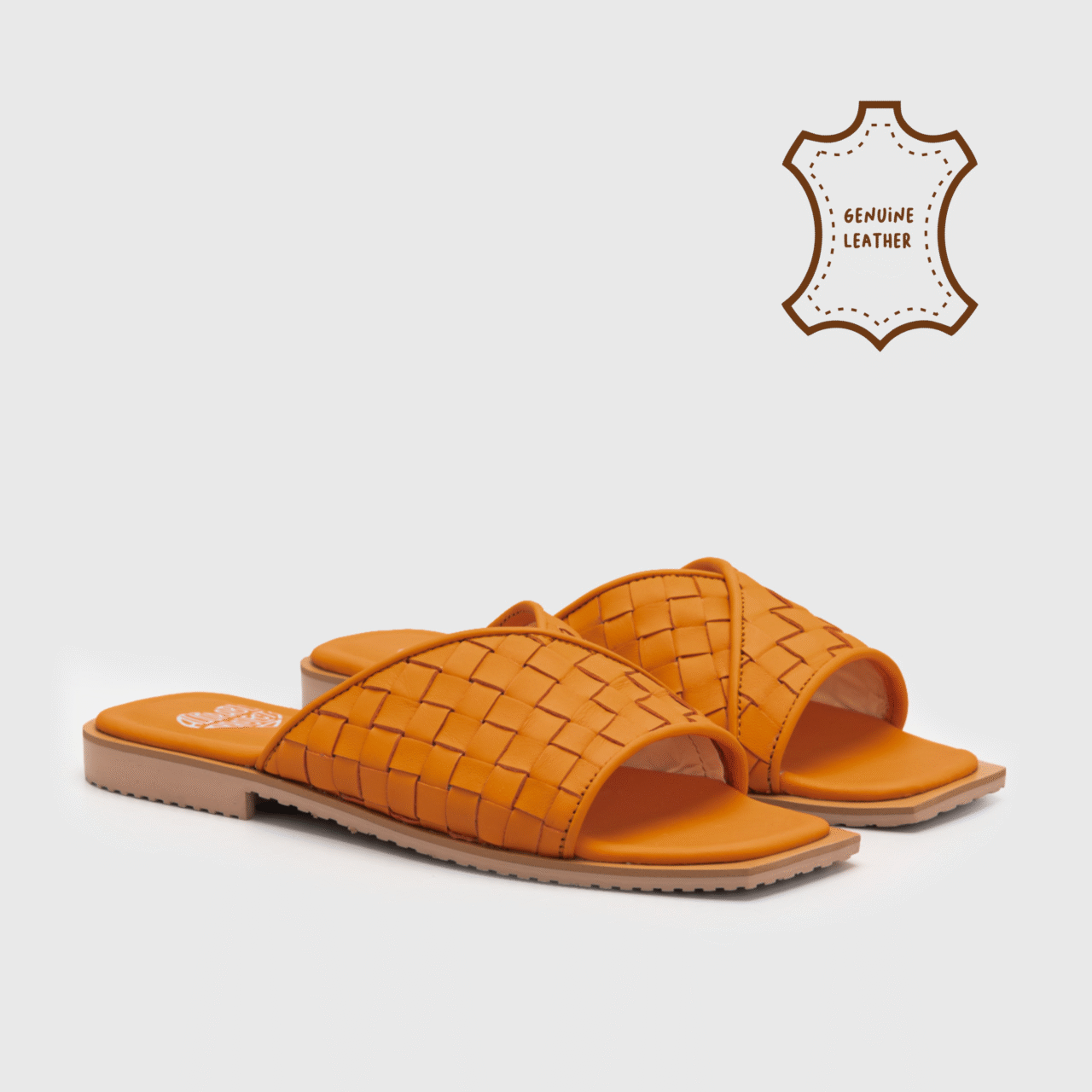 Rothea Sandals Genuine Leather Orange