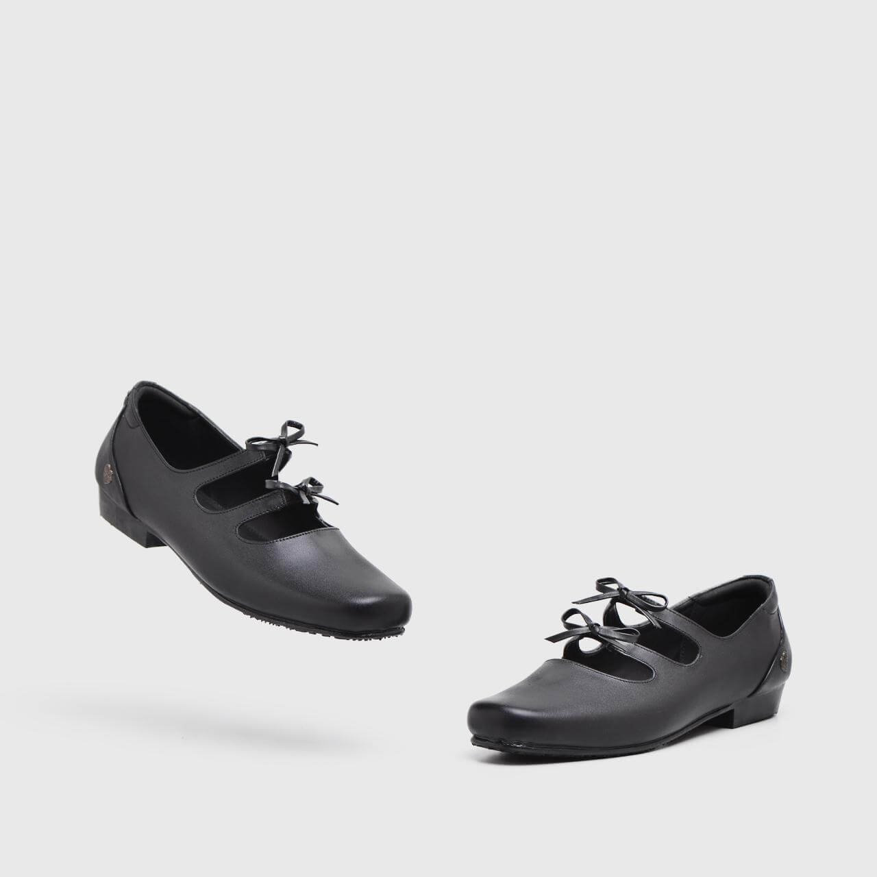Madison Flat Shoes Genuine Leather Black - Image 4