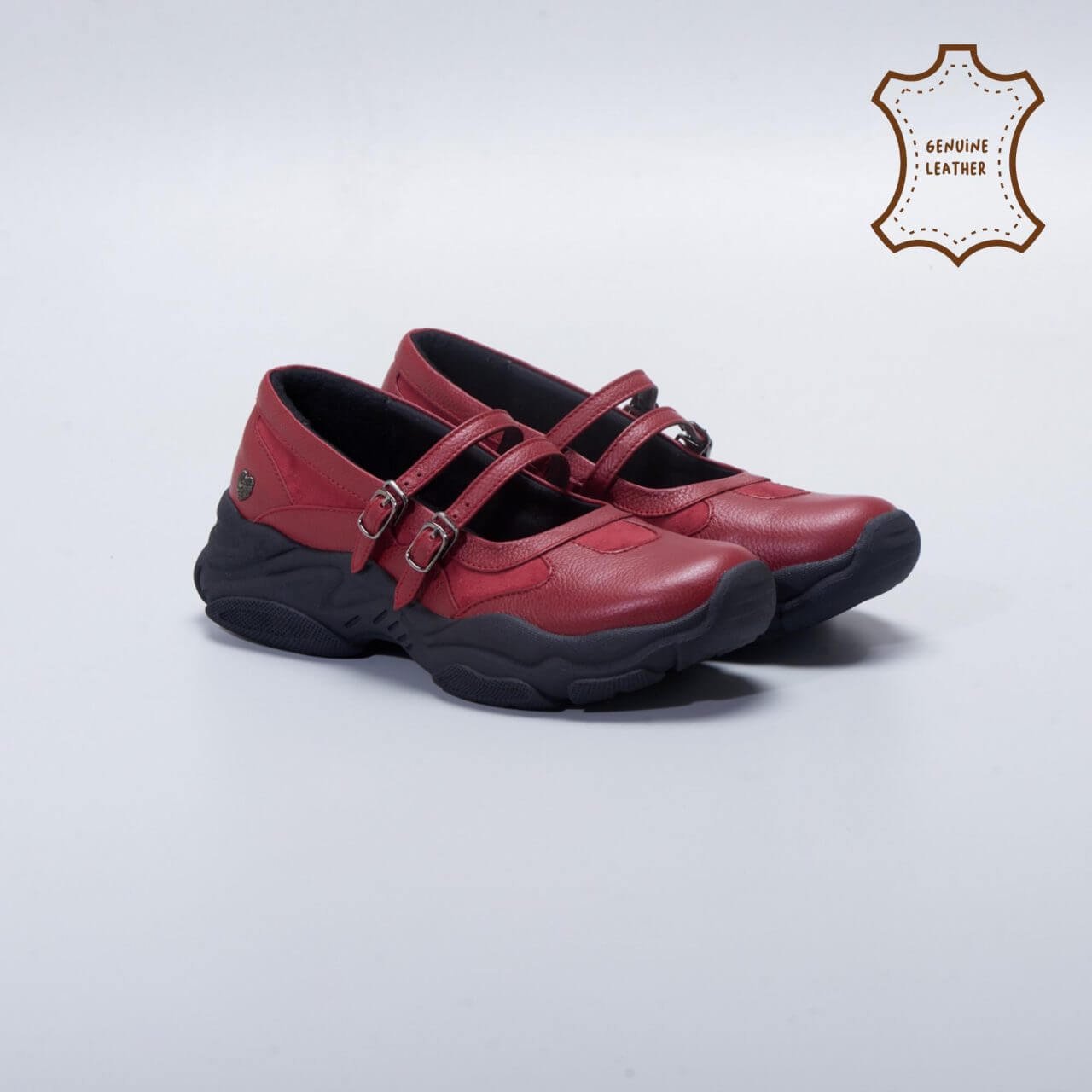 Scalia Sneakers Genuine Leather Red