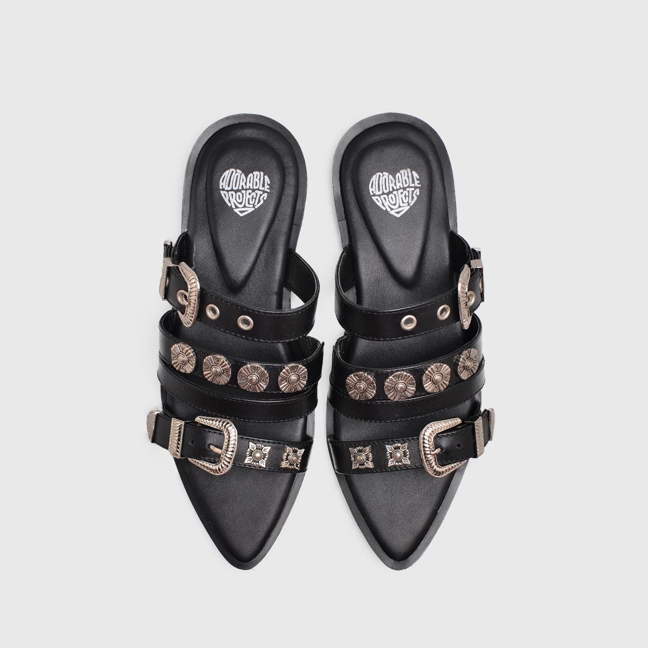 Acrasy Sandals Genuine Leather Black - Image 5