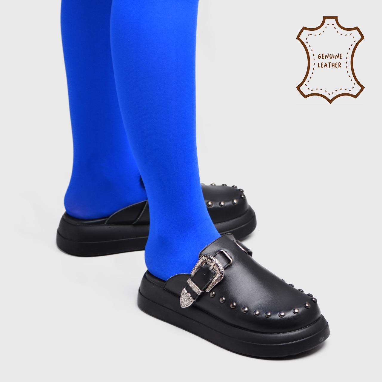 Iranna Sandals Genuine Leather Black - Image 6