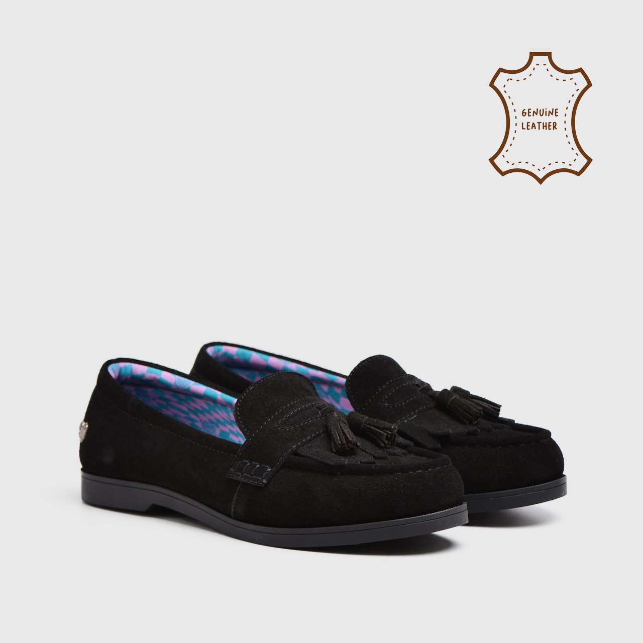 Applemarie Loafer Genuine Suede Black - Image 14