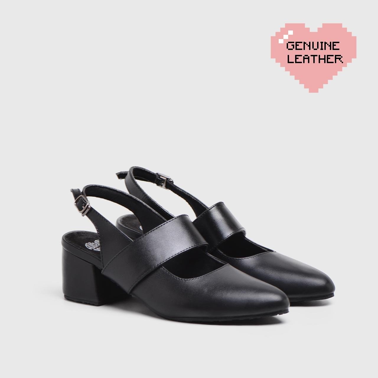 Starky Heels Genuine Leather Black