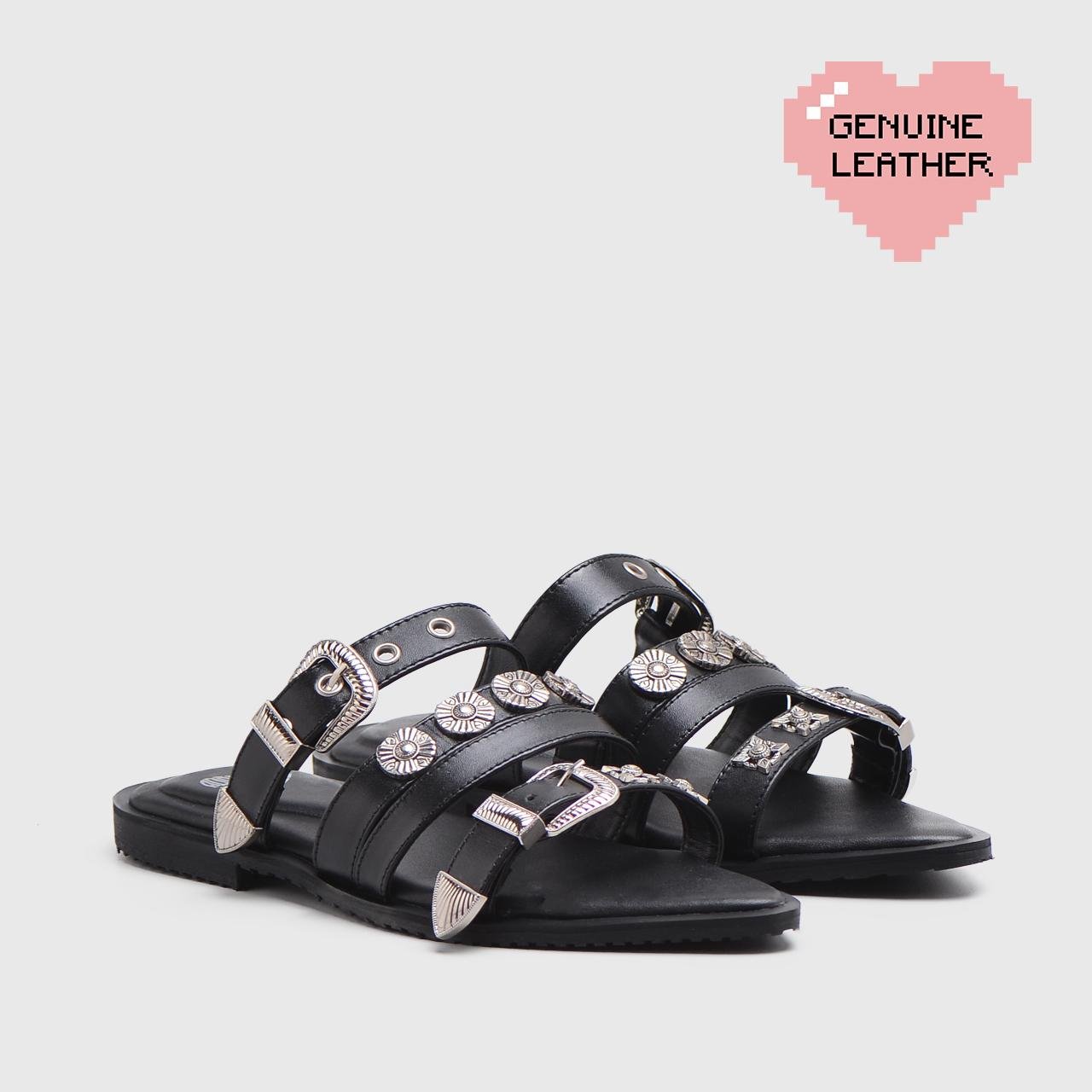 Acrasy Sandals Genuine Leather Black