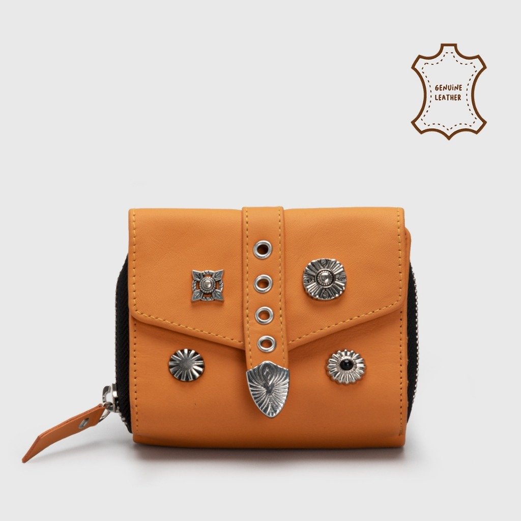 Migrani Wallet Genuine Leather Orange