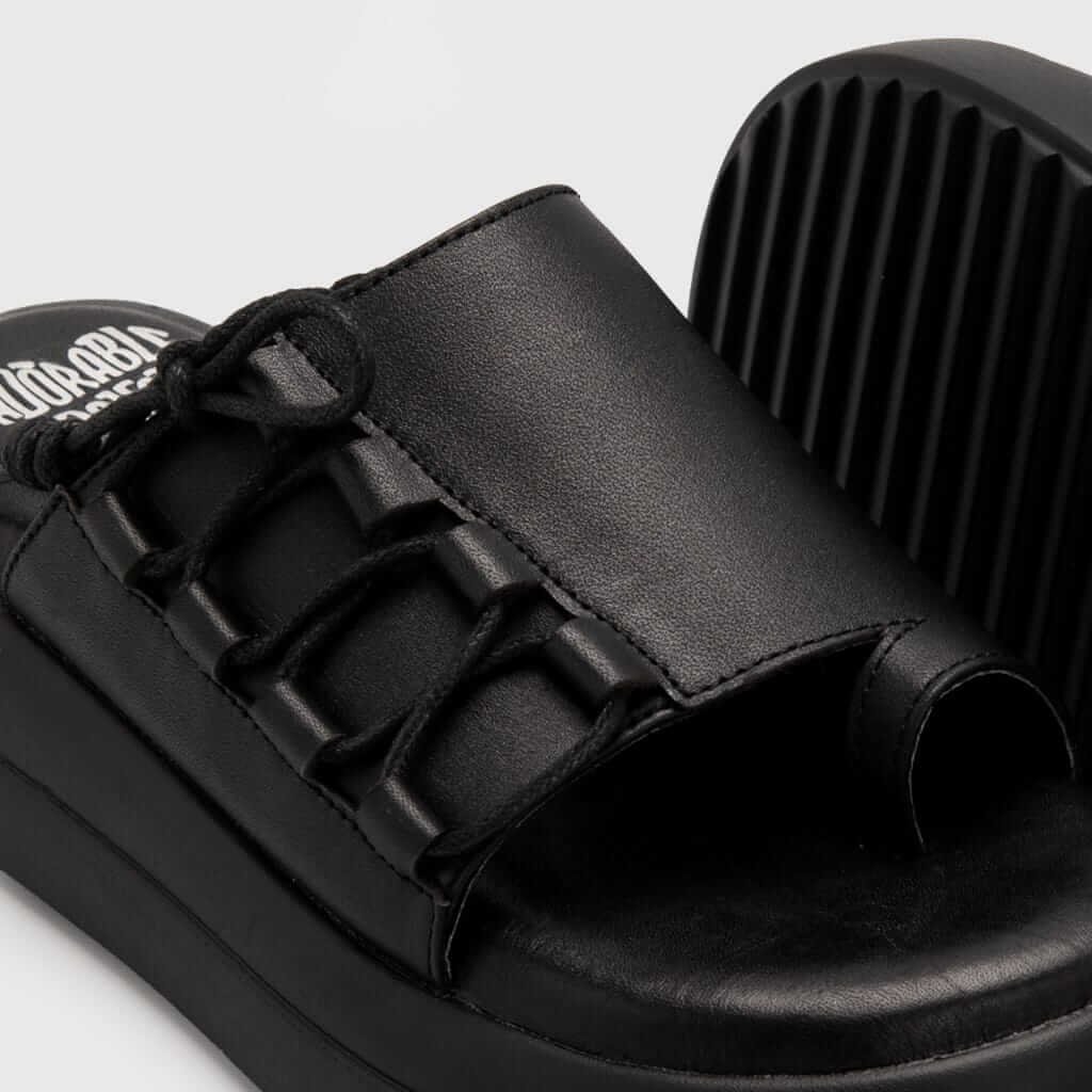 Elony Sandals Genuine Leather Black - Image 6