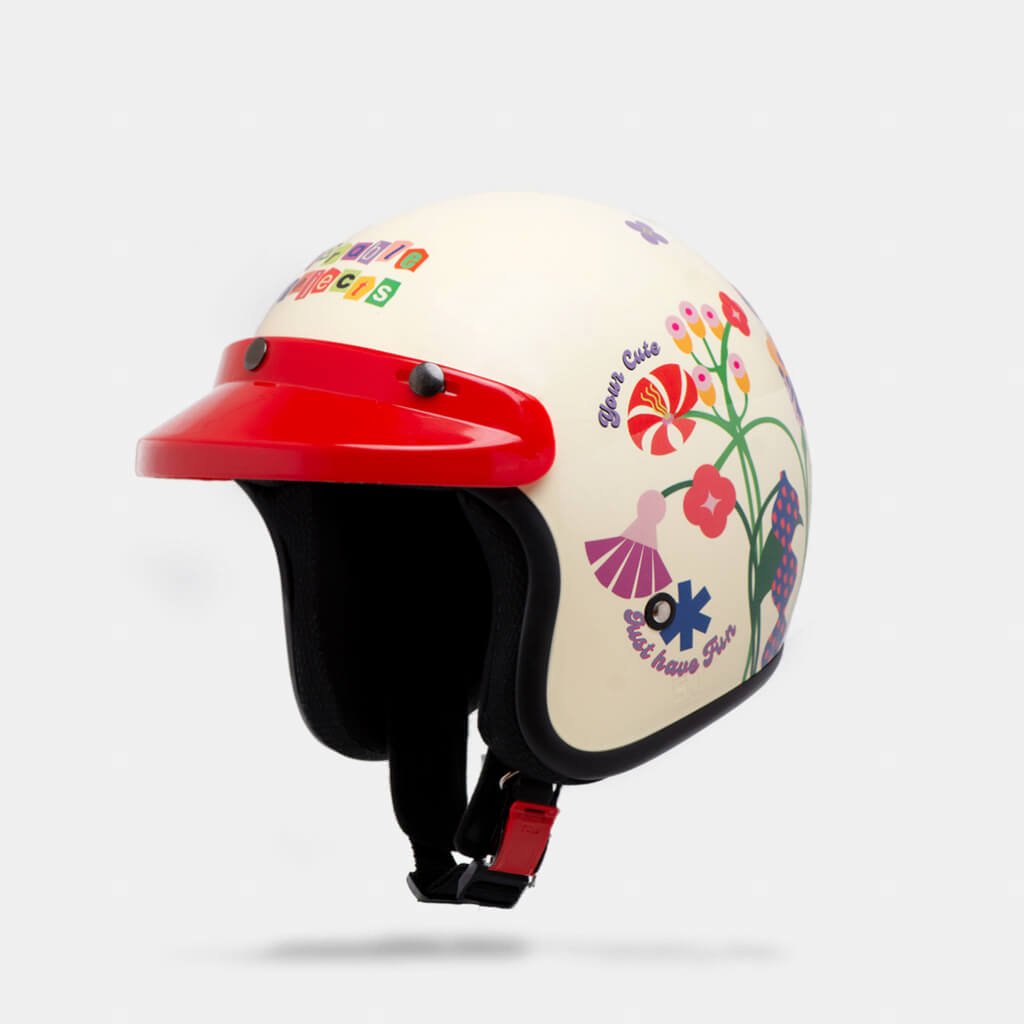 Floral Retro Helmet