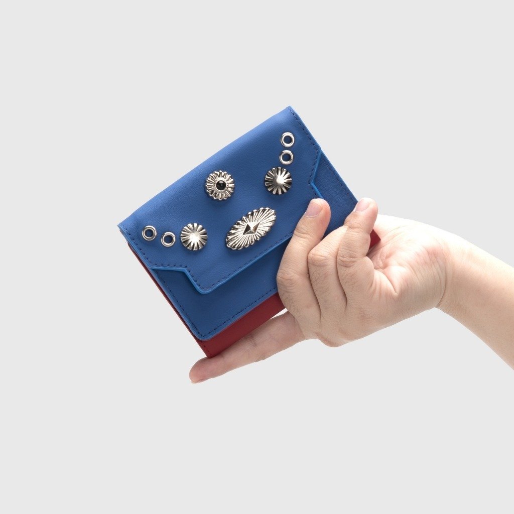 Mairaxi Wallet Genuine Leather Blue N Red - Image 5