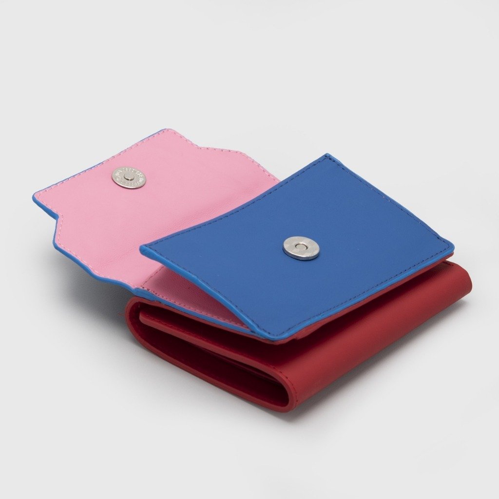 Mairaxi Wallet Genuine Leather Blue N Red - Image 4