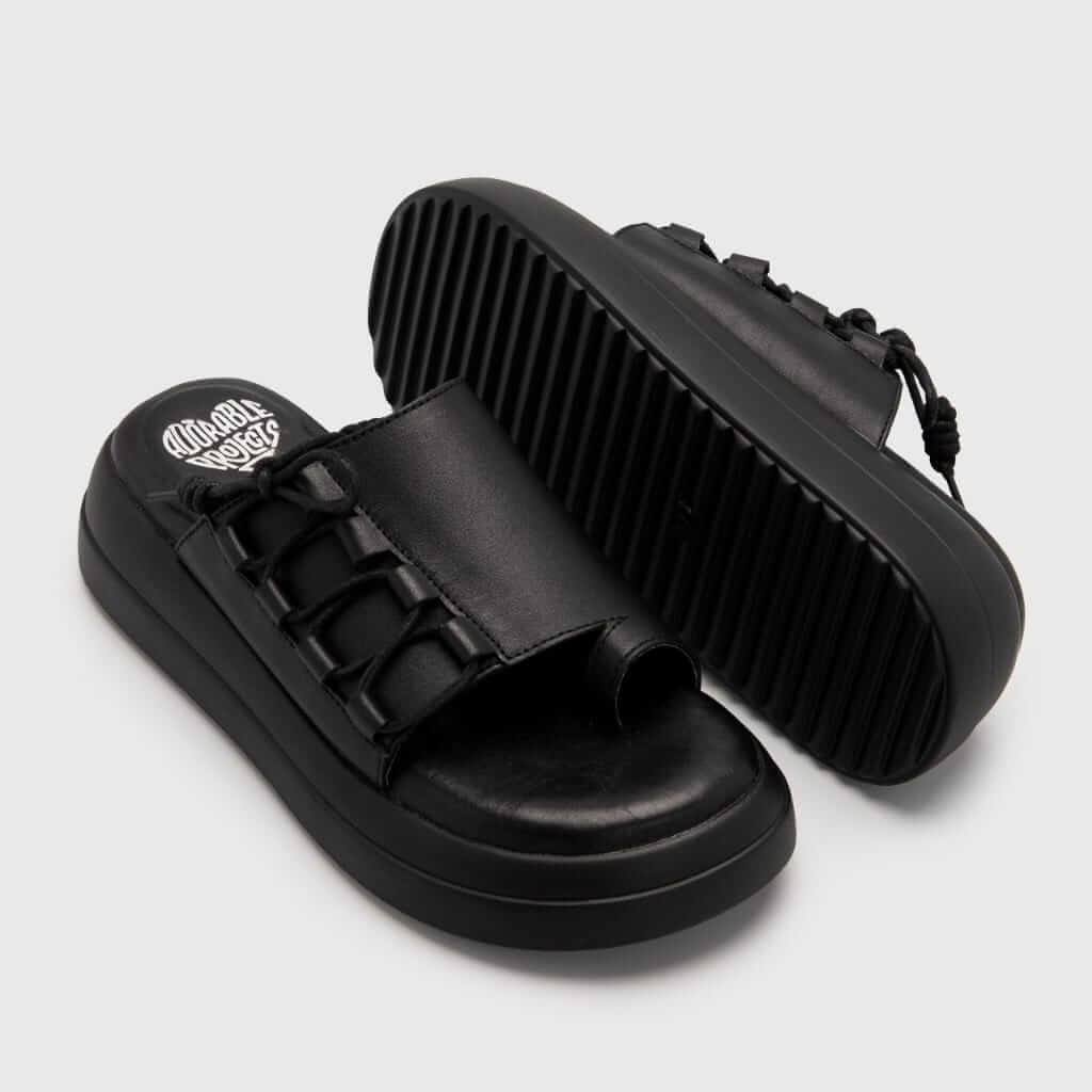 Elony Sandals Genuine Leather Black - Image 3