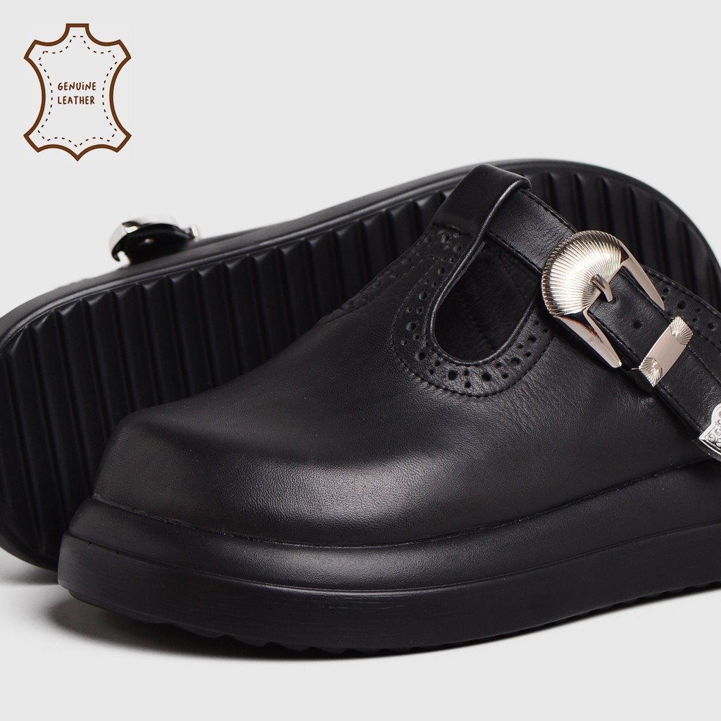 Aitra Sandals Genuine Leather Black - Image 3