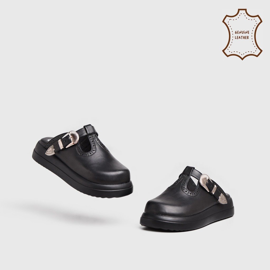 Aitra Sandals Genuine Leather Black - Image 4