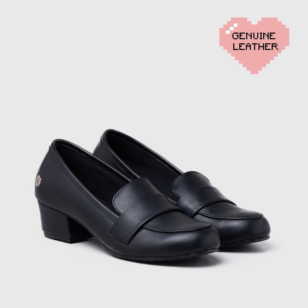 Grezzly Heels Genuine Leather Black