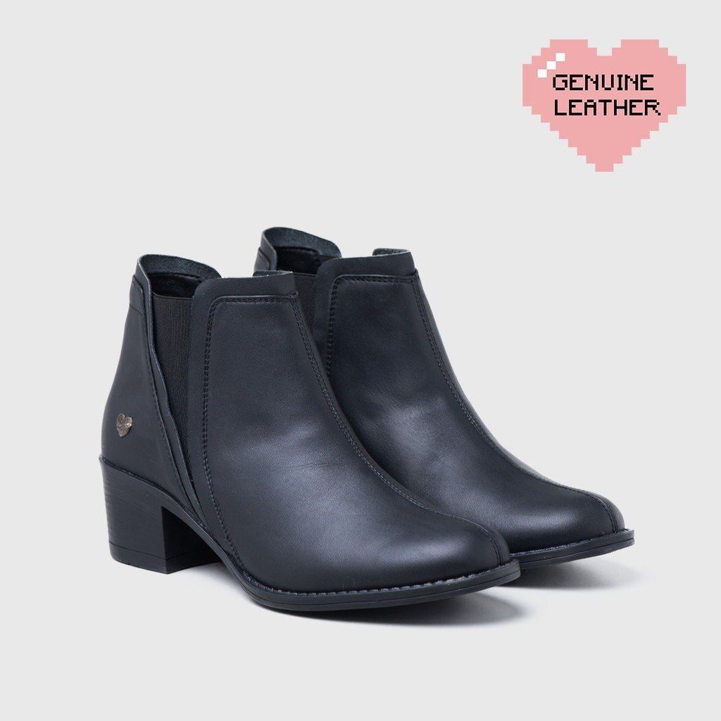 Butty Boots Genuine Leather Black