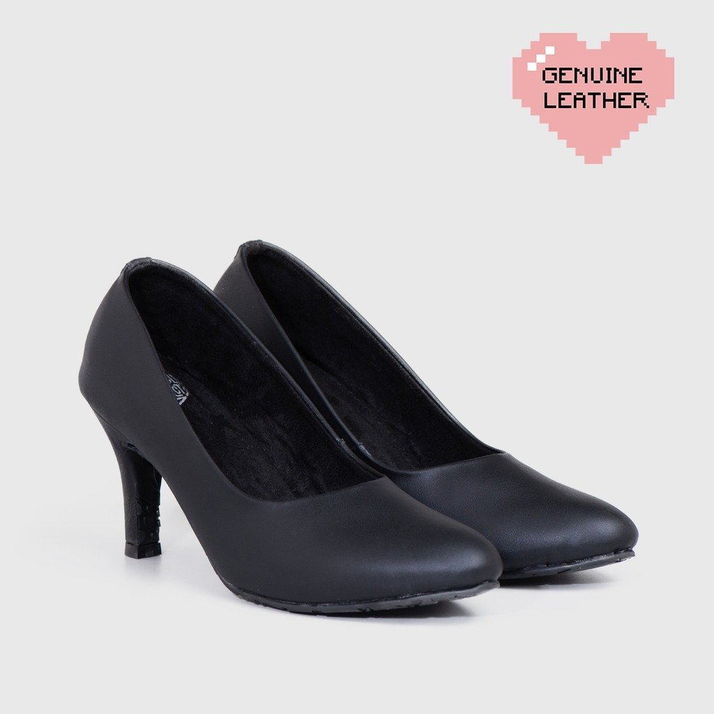 Finola Heels Genuine Leather Black