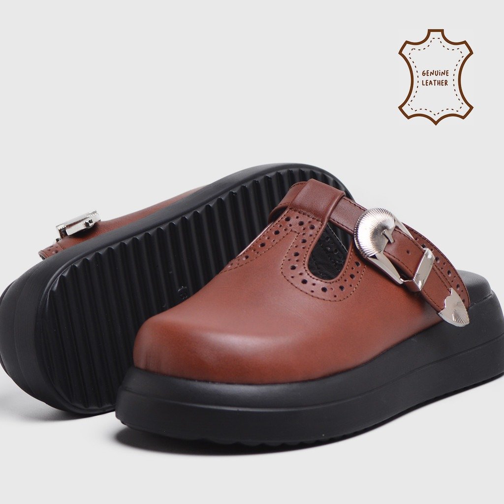 Aitra Sandals Genuine Leather Brown - Image 3