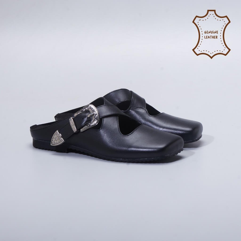 Vilaysa Mules Genuine Leather Black