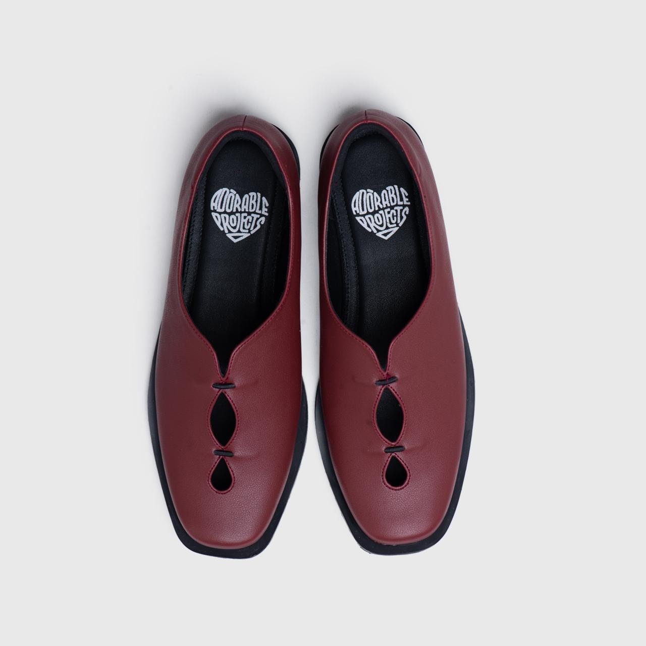 Yashica Flat Shoes Maroon - Image 4