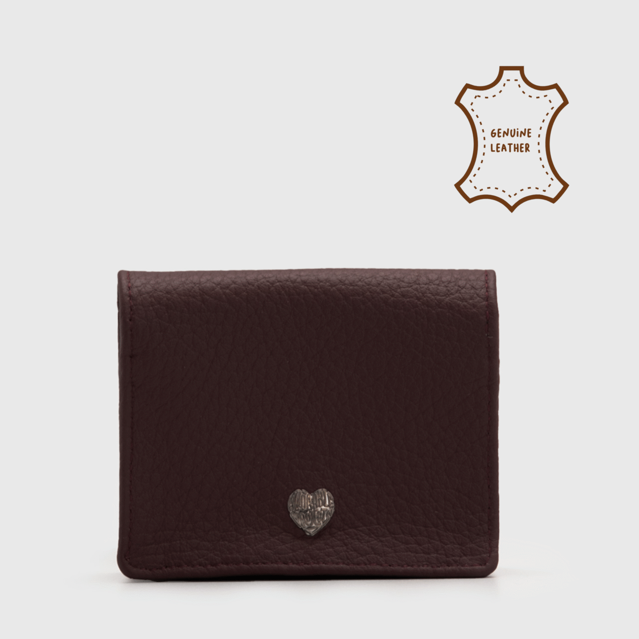 Elora Card Wallet Genuine Leather Maroon