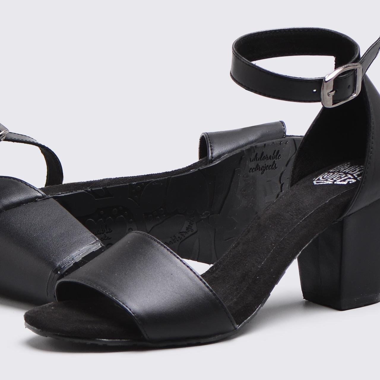 Lucia Heels Genuine Leather Black - Image 3