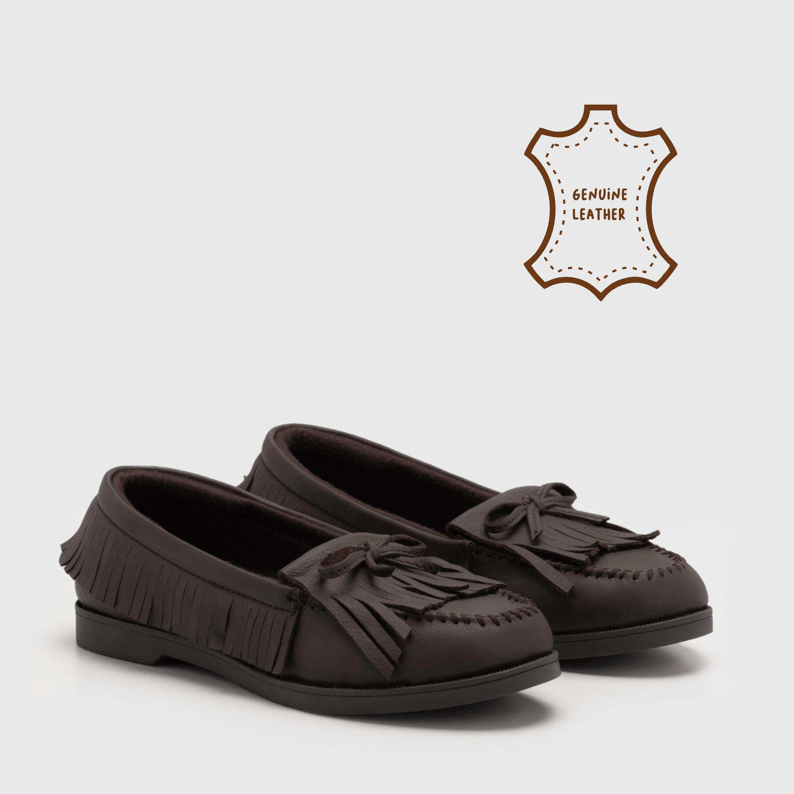 Aqitra Loafer Genuine Leather Brown