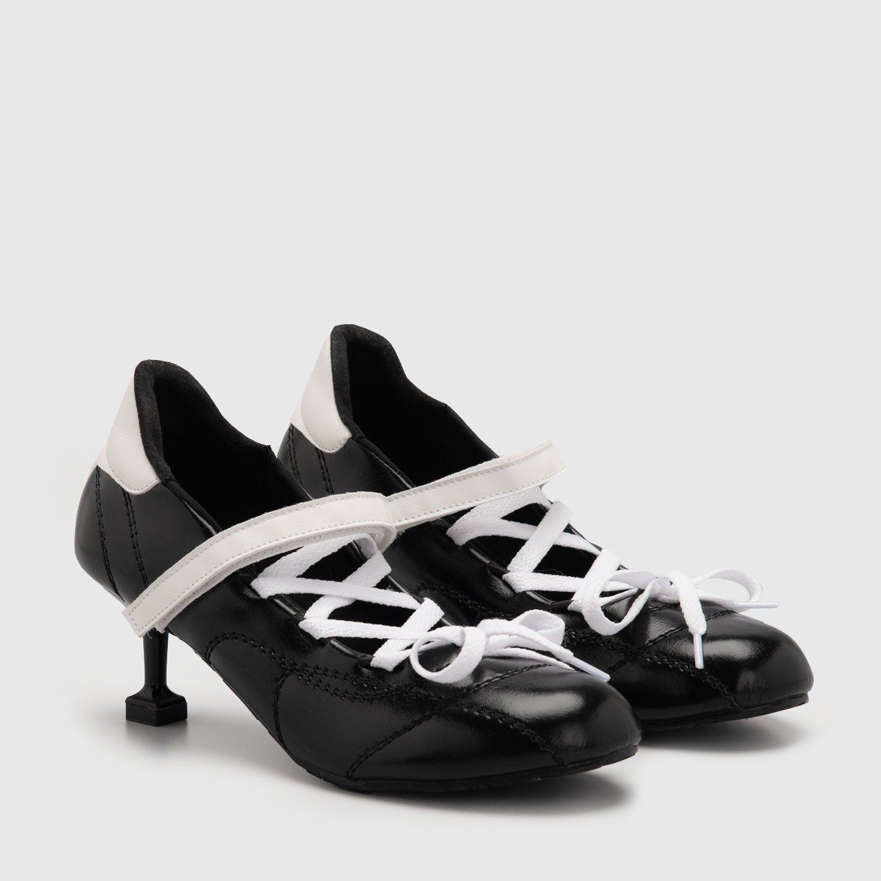 Calcio Mini Heels Black