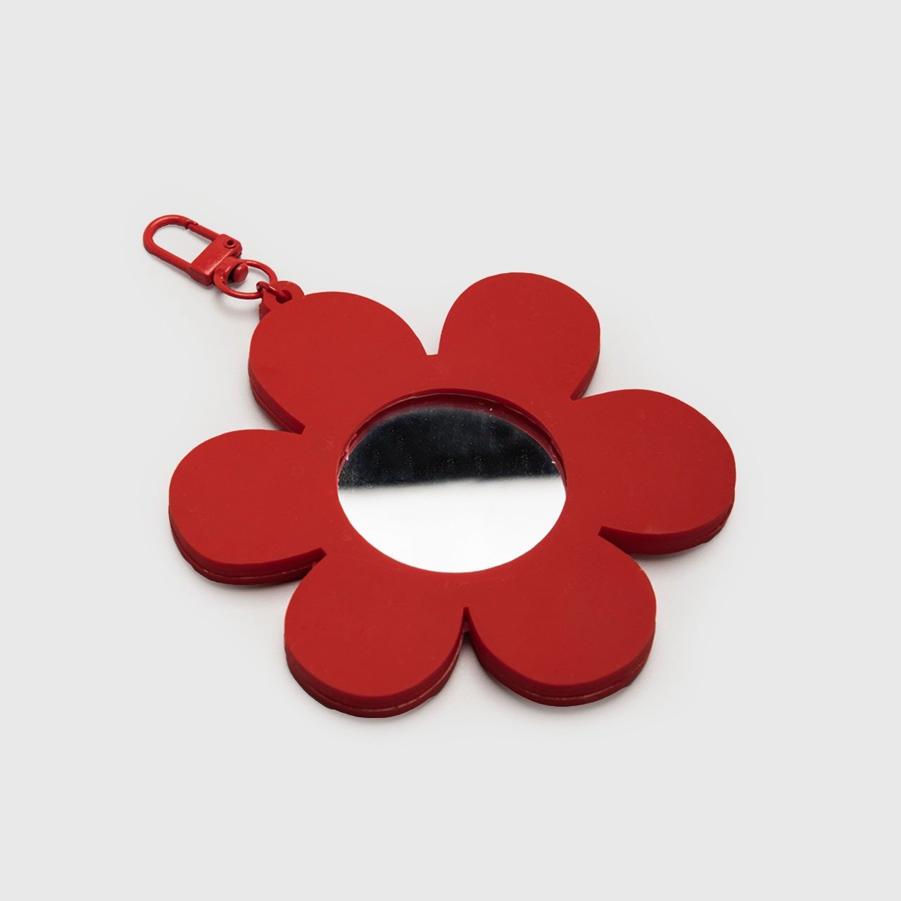 Fleur Mirror Bag Charm Red