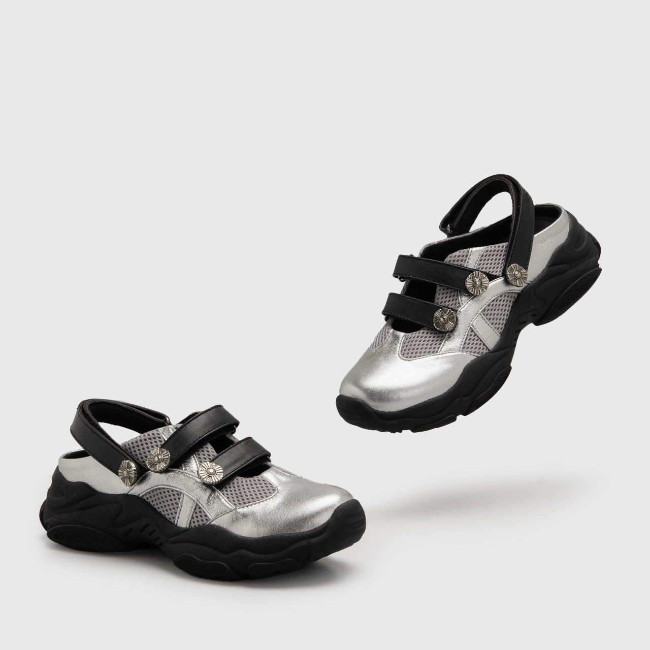 Atranya Mules Genuine Leather Silver - Image 3