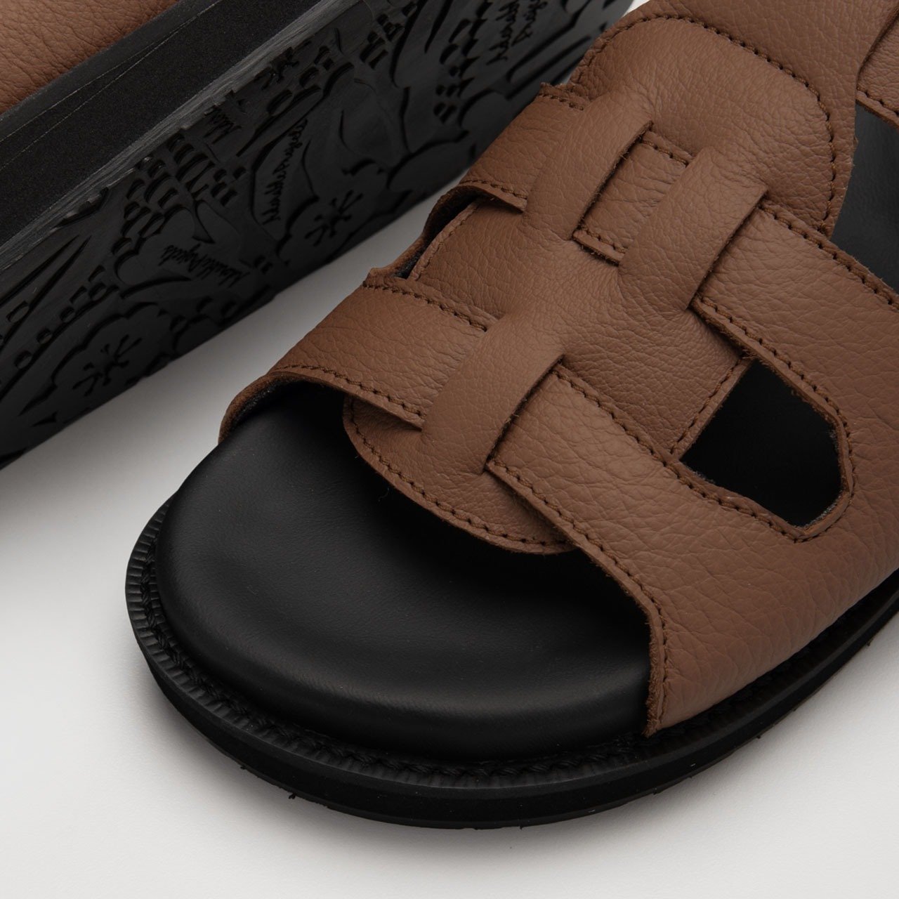 Savier Sandals Genuine Leather Brown - Image 4
