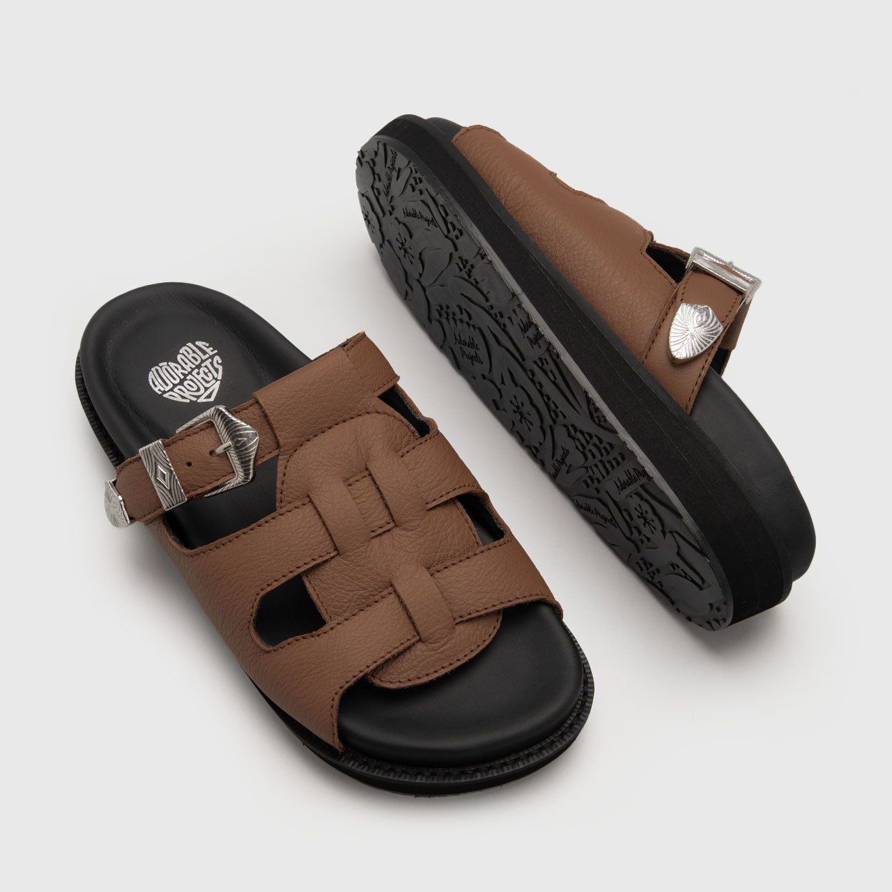 Savier Sandals Genuine Leather Brown - Image 5