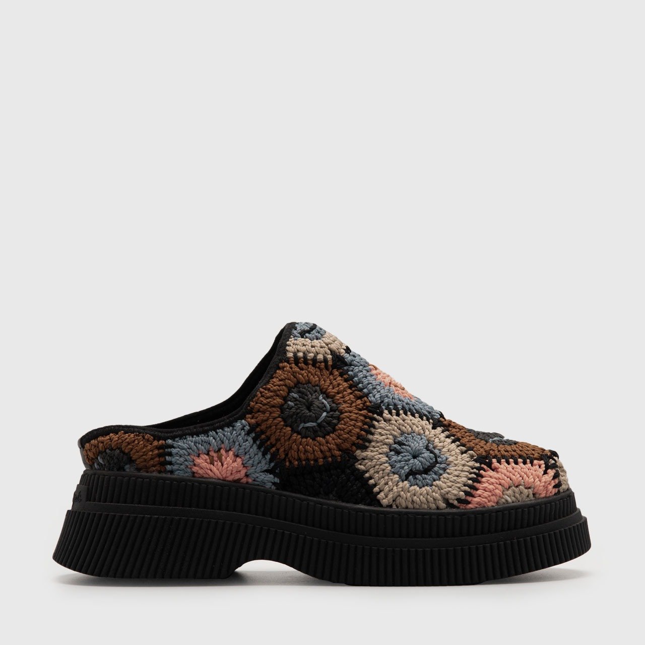 Loretta Crochet Mules Worm Color - Image 3