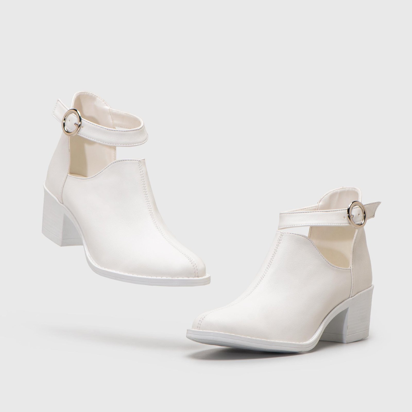 Lodka Boots White Heels - Image 2