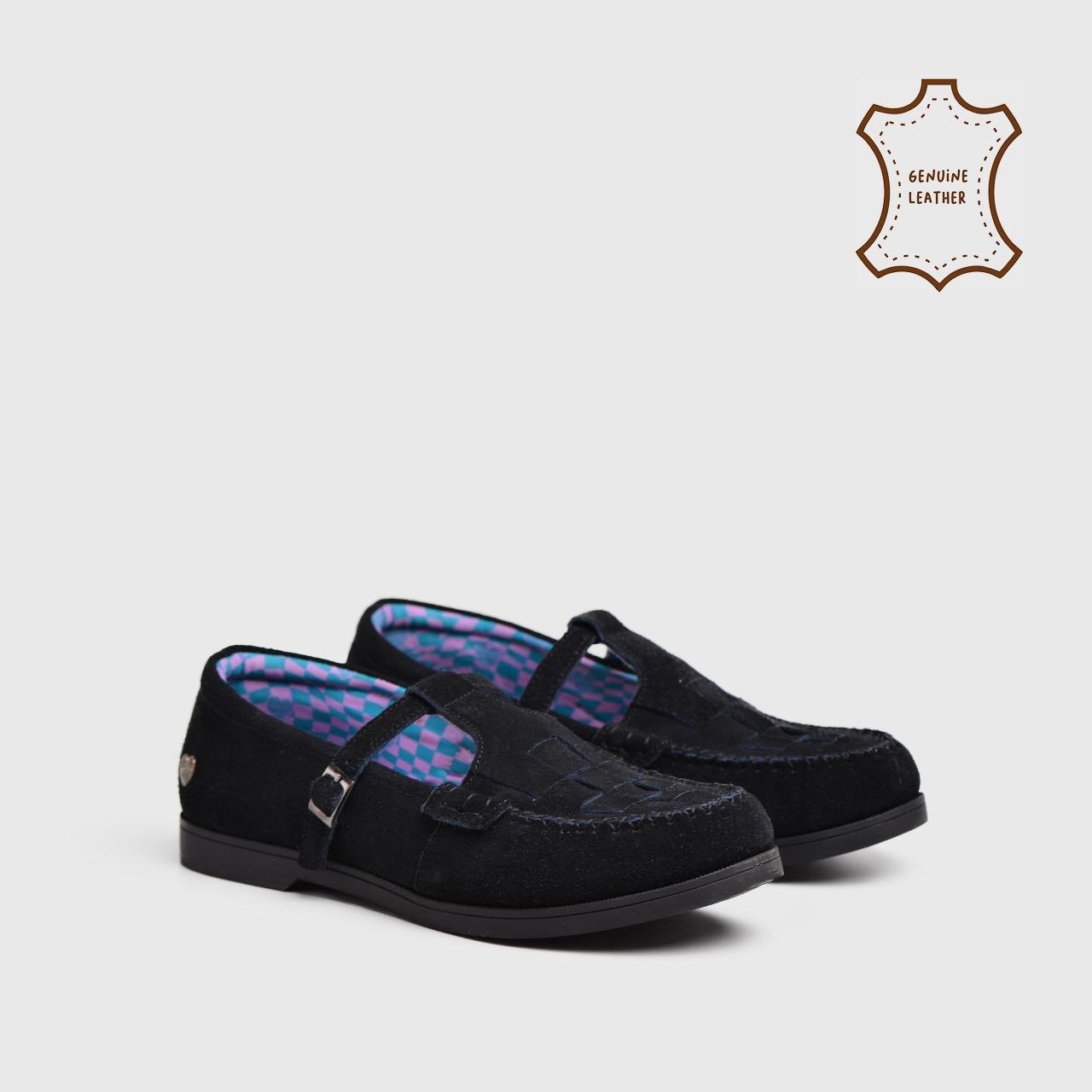 Shifqa Loafer Genuine Suede Black