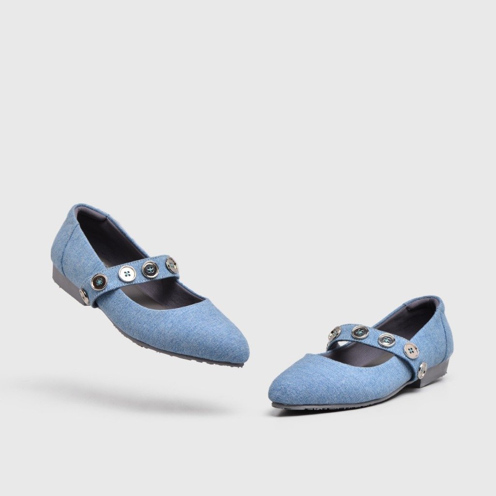 Tulula Flat Shoes Denim - Image 2