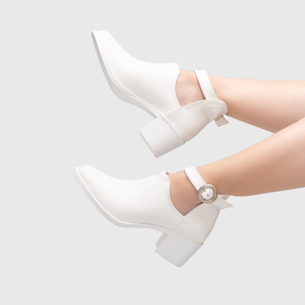 Lodka Boots White Heels - Image 6