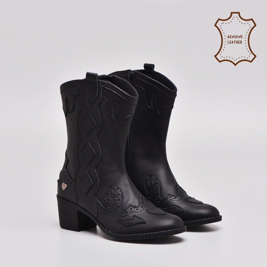 Cantrila Boots Genuine Leather Black