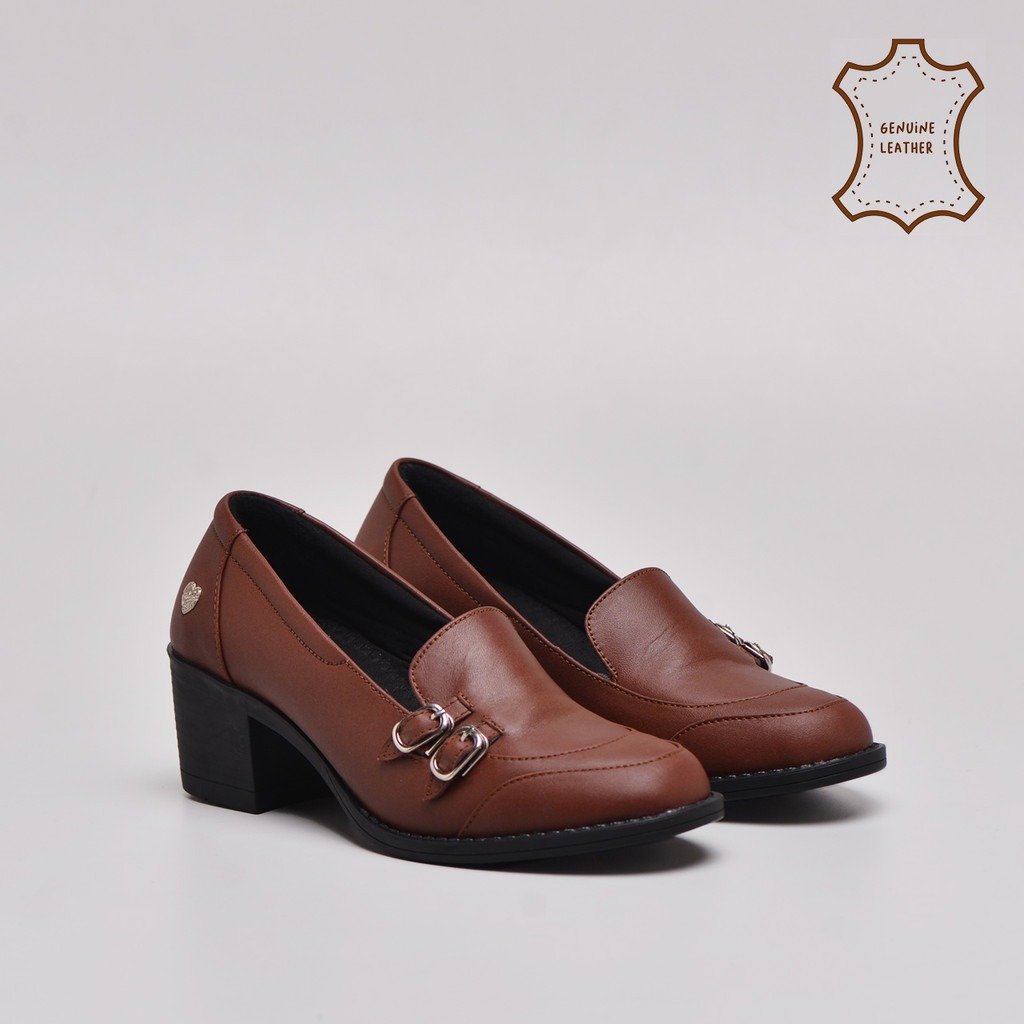 Yuji Heels Genuine Leather Brown
