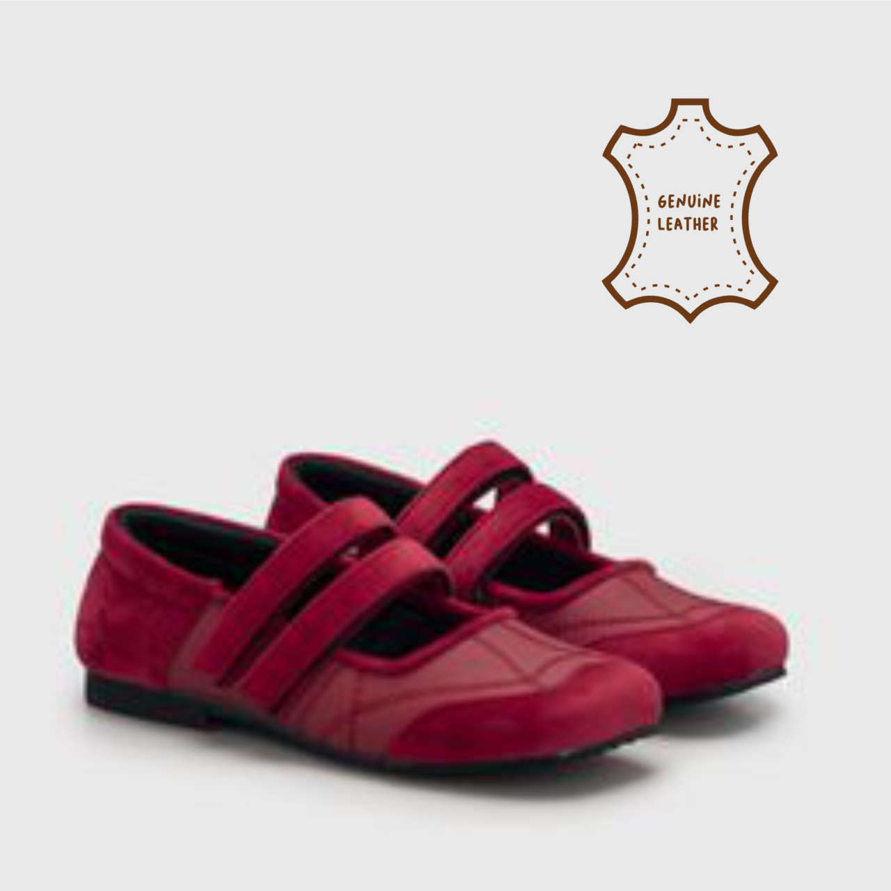 Odie Flatshoes Genuine Leather Maroon