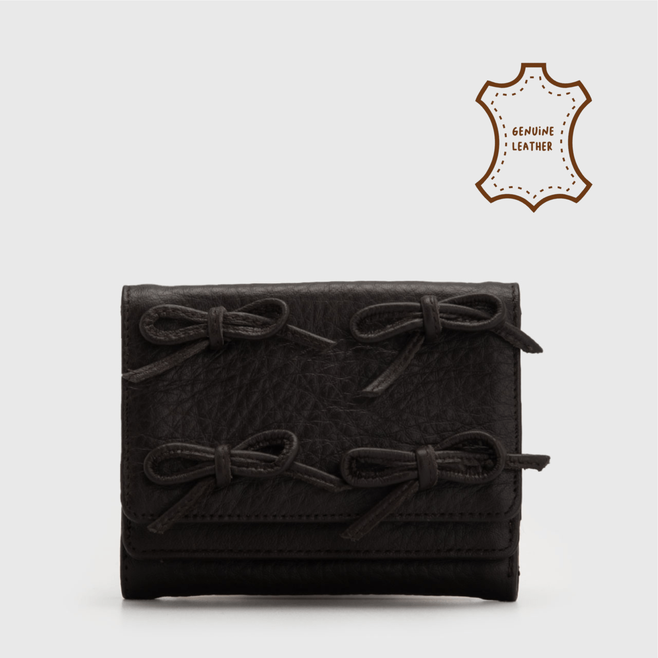 Emily Wallet Genuine Leather Dark Brown