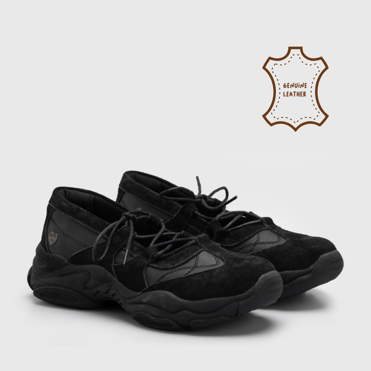 Laurna Sneakers Genuine Leather Black