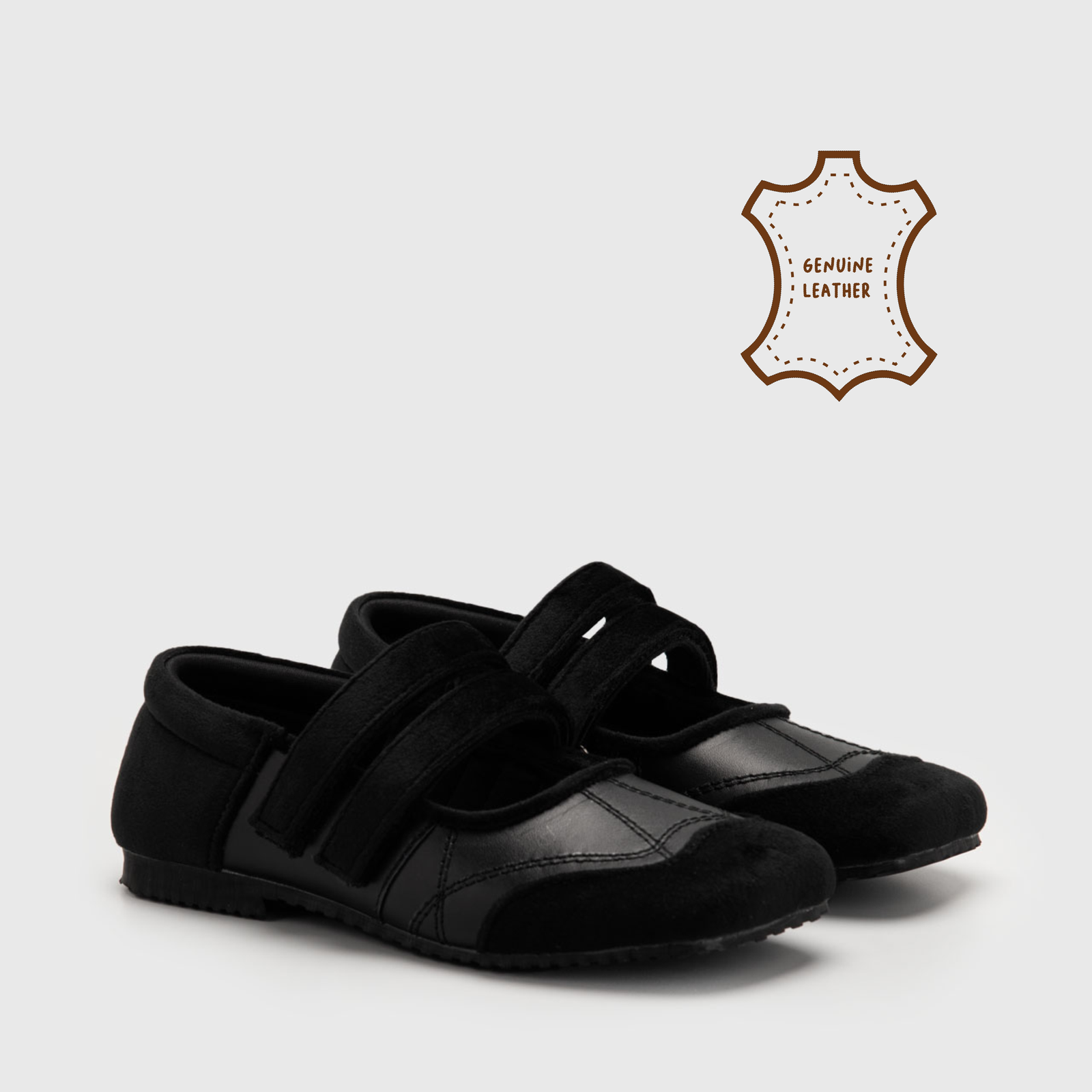 Odie Flat Shoes Genuine Leather Black