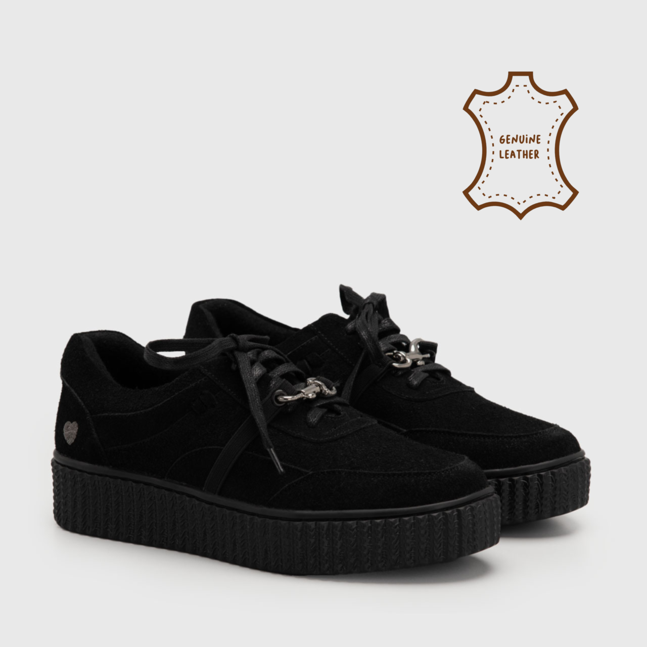 Nahla Sneakers Genuine Suede Black