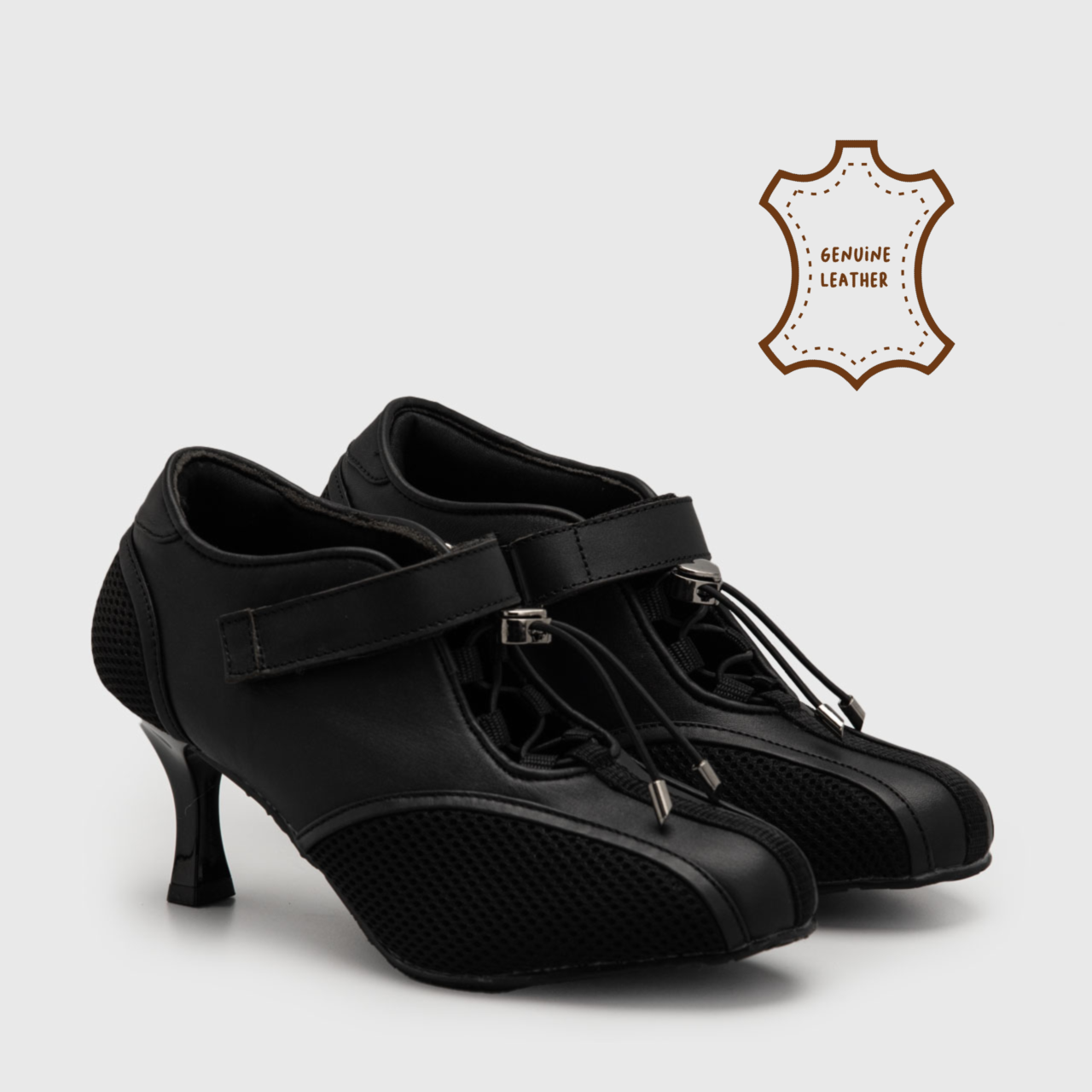 Olivier Heels Genuine Leather Black