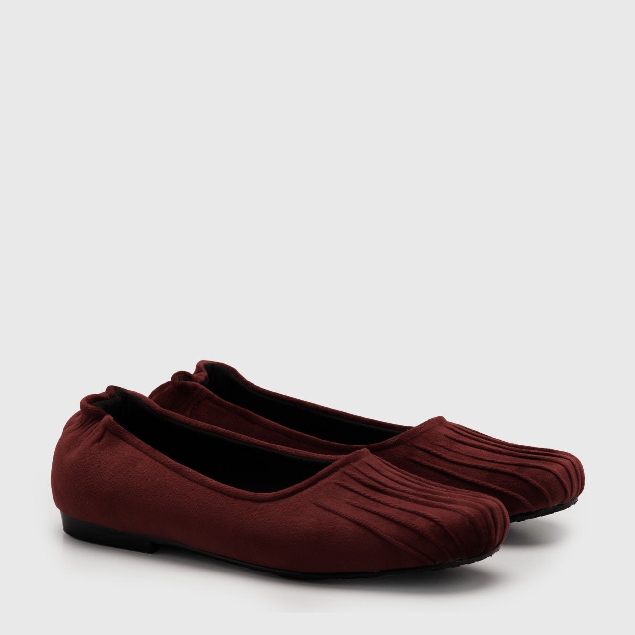 Clariza Flat Shoes Maroon