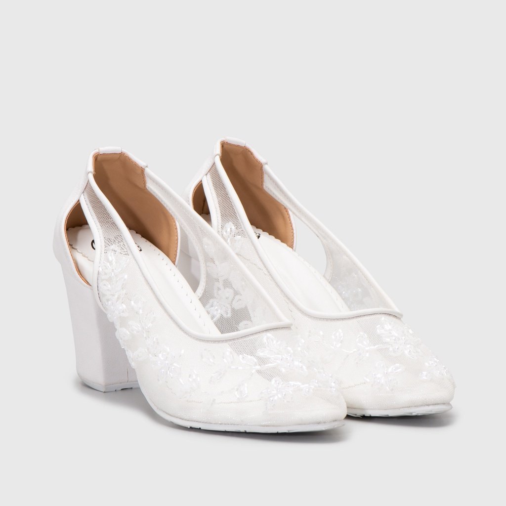 Sybil Heels White