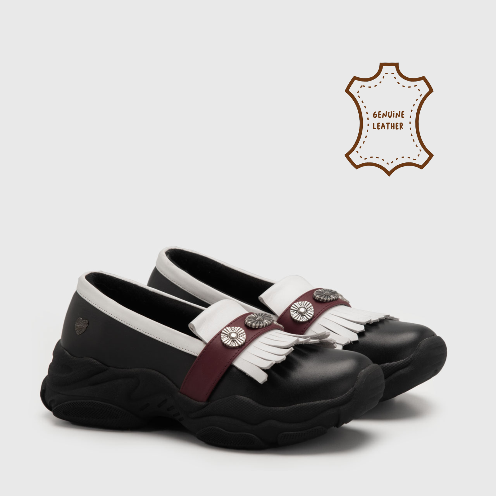 Ronaya Sneakers Balerina Genuine Leather BnW