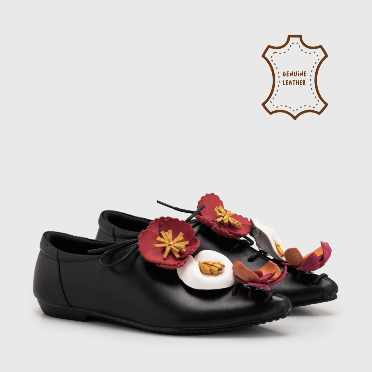 Krita Flatshoes Genuine Leather Black